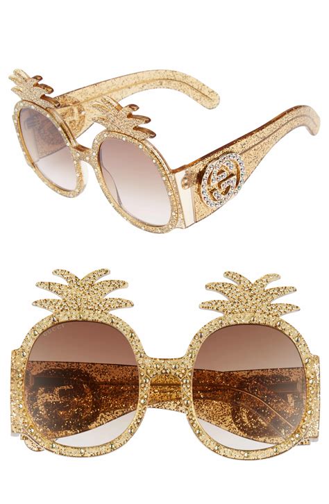 gucci pineapple sunglasses dupe|gucci sunglasses clear.